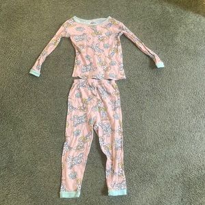 Disney Pixar Toy Story 5T Pink & Light Blue Pajama Set w/ Woody Buzz Logo Print